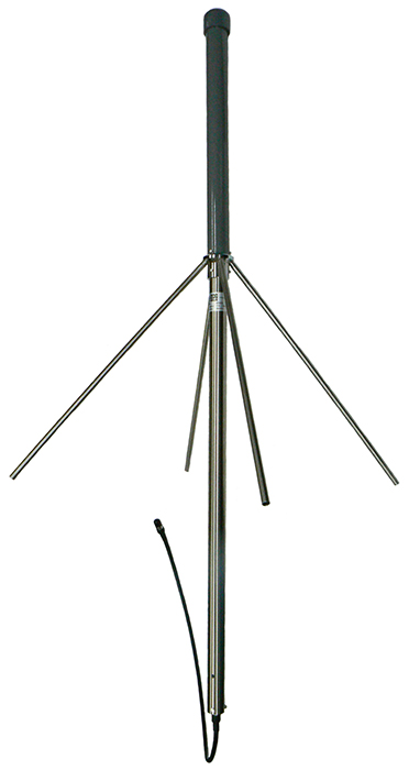 Air Band monocone, 304 stainless steel, 118-137MHz, 1.0m cable, 500W, 0dBd – 1.55m